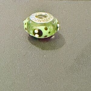 Pandora Green Ladybug Glass Charm